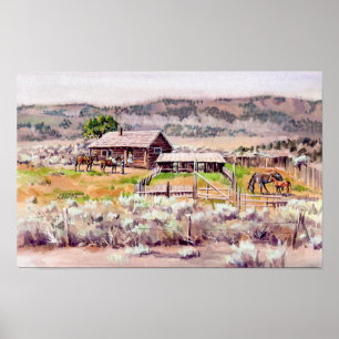 OLD HOMESTEAD by SHARON SHARPE Poster
