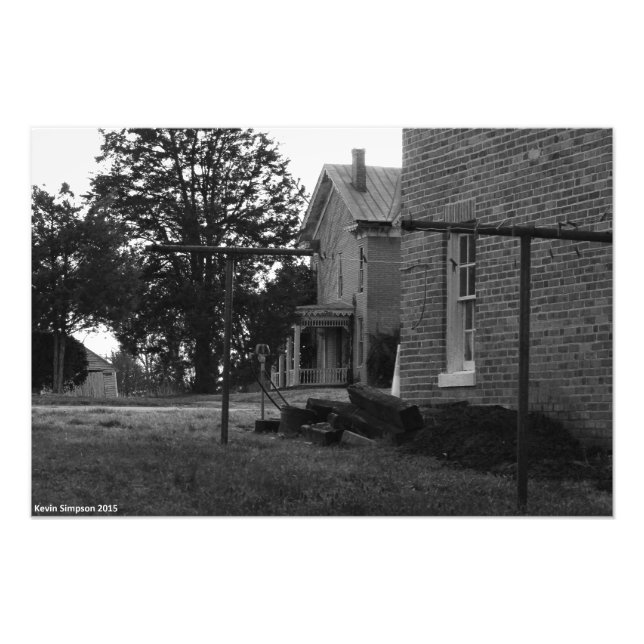 Old House Black and White Photograph (Front)
