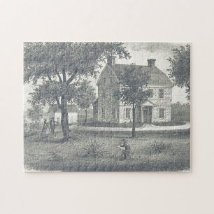 Old House, Trees, Lawn Puzzle