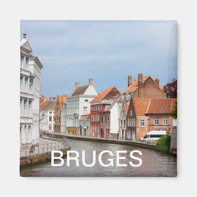 Old houses in Bruges, Belgium Magnet (Front)