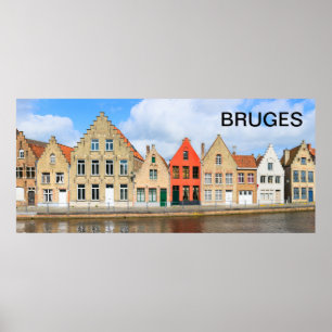 Old houses in Bruges, Belgium Poster