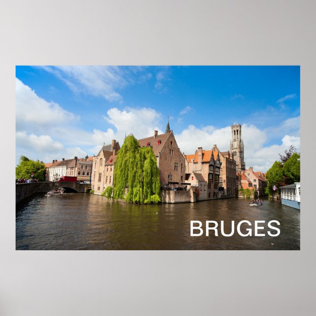 Old houses in Bruges, Belgium Poster (Front)