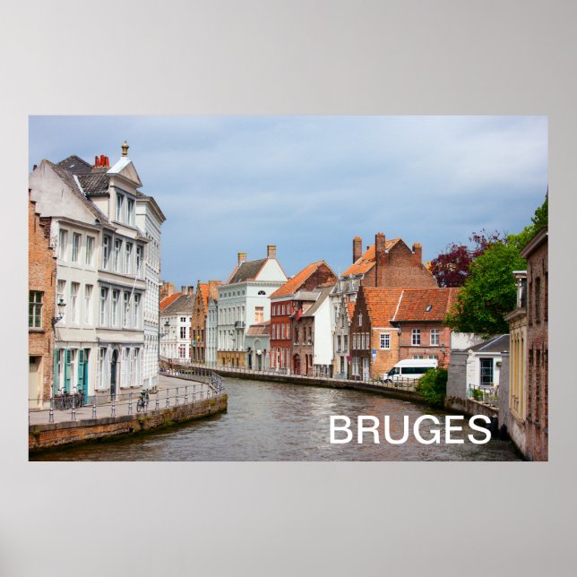 Old houses in Bruges, Belgium Poster (Front)