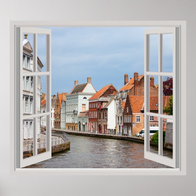 Old houses in Bruges Poster (Front)