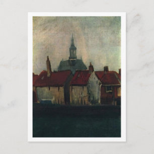 Old Houses with New Church, Vincent van Gogh Postcard