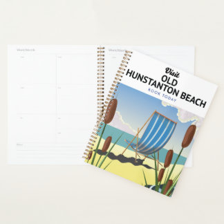 Old Hunstanton beach travel poster Planner
