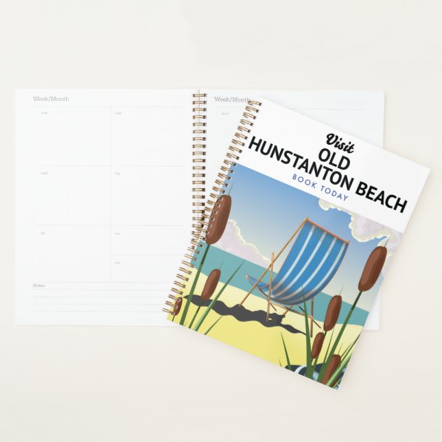 Old Hunstanton beach travel poster Planner (Display)