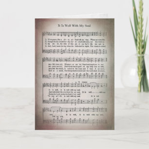 old hymn music for sympathy card