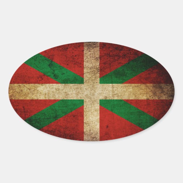 Old Ikurriña Oval Sticker (Front)