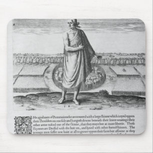 Old Indian Man in his Winter Garment Mouse Mat