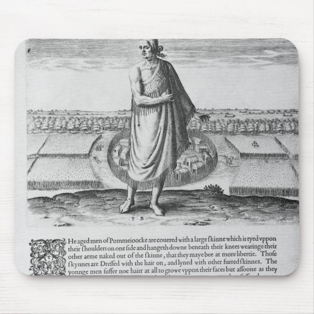 Old Indian Man in his Winter Garment Mouse Mat (Front)