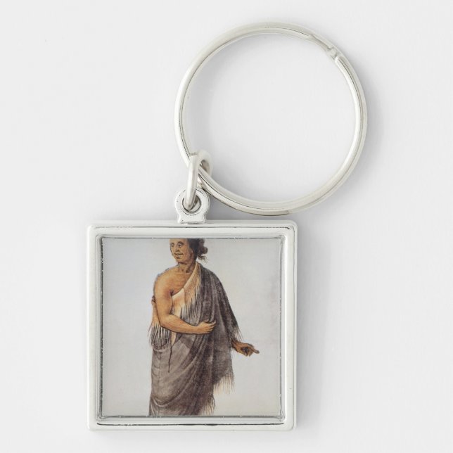 Old Indian Man Key Ring (Front)