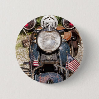 old Indian Police Motorcycle 6 Cm Round Badge