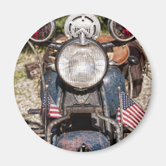 old Indian Police Motorcycle Magnet