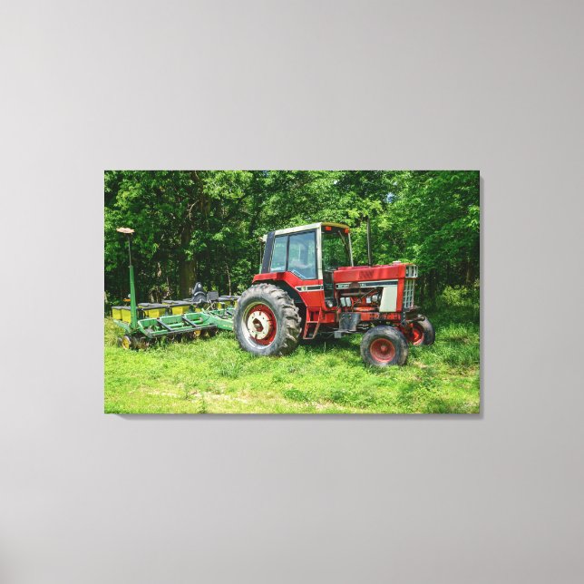 Old International Tractor Canvas Print (Front)