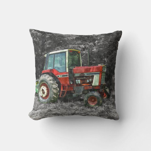 Old International Tractor Painterly Cushion (Front)