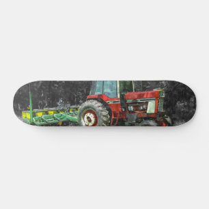 Old International Tractor Painterly Skateboard