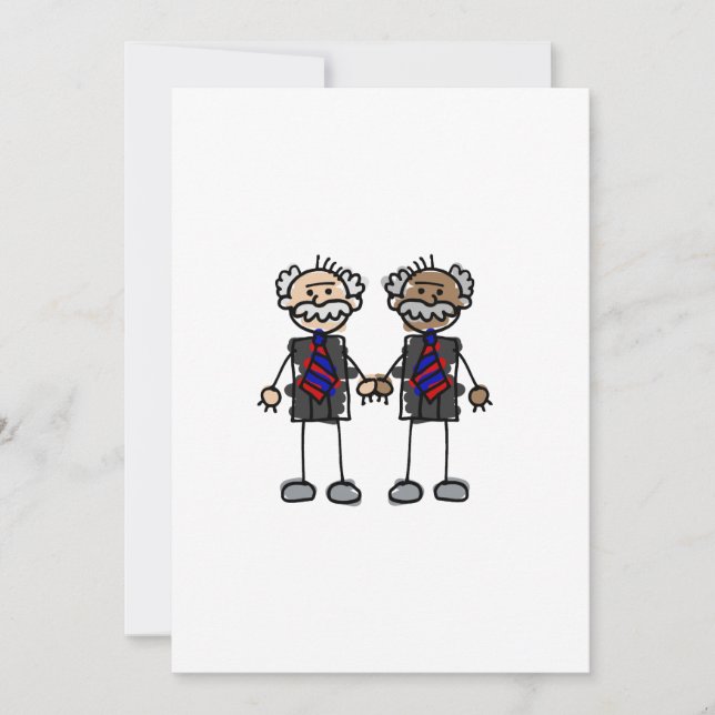 Old Interracial Couple Invitation (Front)