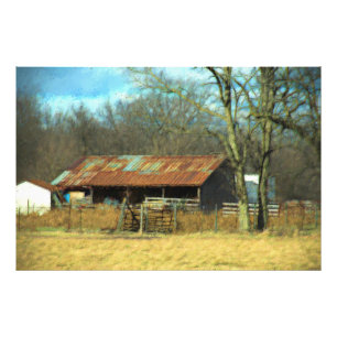 Old Iowa Farm Shed Photo Print