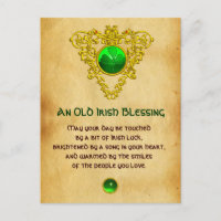 Old Irish Blessing For Luck Parchment,Celtic Knots