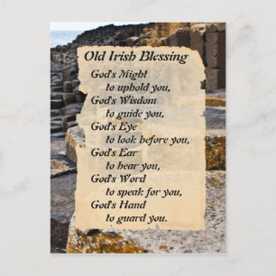 Old Irish Blessing, Giants Causeway Ireland Postcard