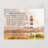 Old Irish Blessing, Lighthouse on Coast of Ireland