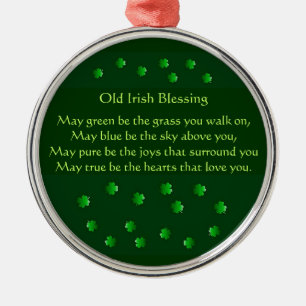 Old Irish Blessing Metal Tree Decoration