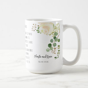 Old Irish Blessing & Personalise Wedding Greenery  Coffee Mug