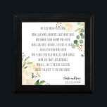 Old Irish Blessing & Personalise Wedding Greenery  Gift Box<br><div class="desc">A fine Irish Blessing for a greenery styled wedding. St. Patrick's season design.

Ivory roses with assorted Watercolor wedding greenery of Eucalyptus and berries.</div>