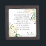 Old Irish Blessing & Personalise Wedding Greenery  Gift Box<br><div class="desc">A fine Irish Blessing for a greenery styled wedding. St. Patrick's season design.

Ivory roses with assorted Watercolor wedding greenery of Eucalyptus and berries.</div>