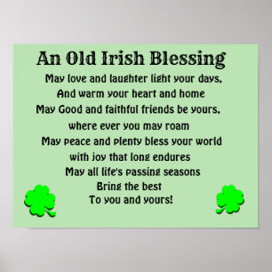 OLD IRISH BLESSING  POSTER