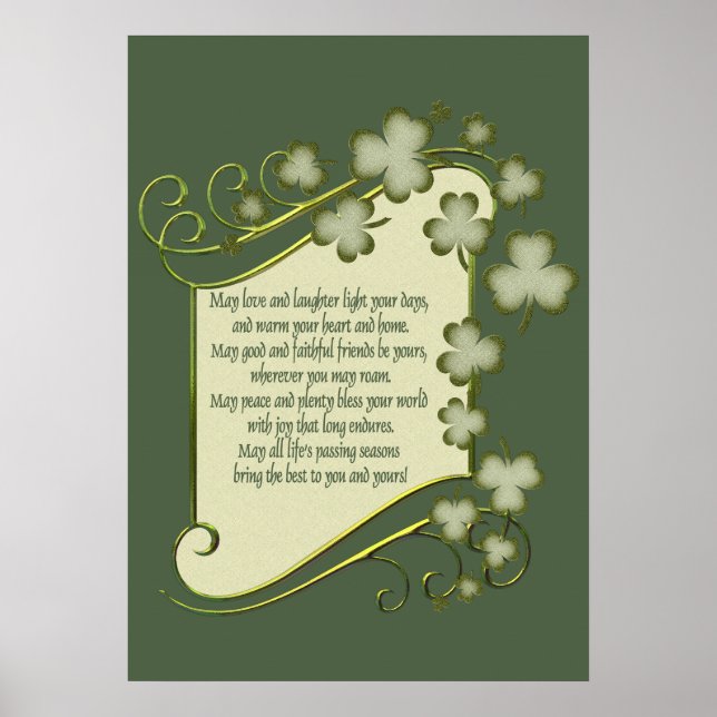 Old Irish Blessing Poster (Front)