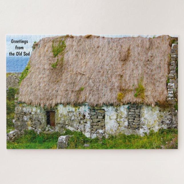 Old Irish Cottage Galway Ireland. Jigsaw Puzzle (Horizontal)