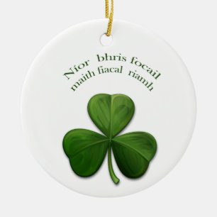 Old Irish sayings on Irish Design Products Ceramic Tree Decoration