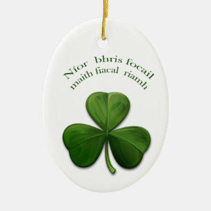 Old Irish sayings on Irish Design Products Ceramic Tree Decoration