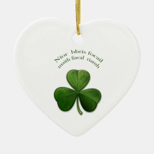 Old Irish sayings on Irish Design Products Ceramic Tree Decoration
