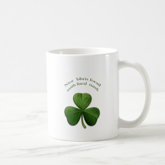 Old Irish sayings on Irish Design Products Coffee Mug (Right)