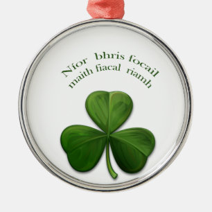 Old Irish sayings on Irish Design Products Metal Tree Decoration