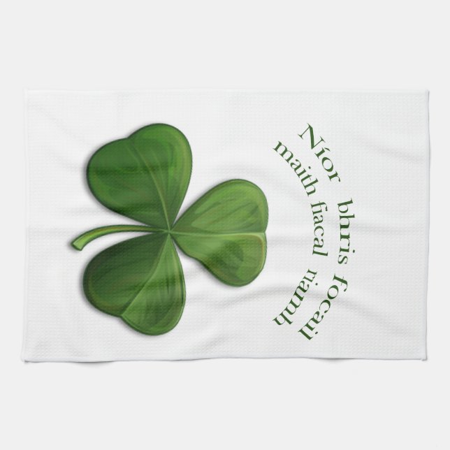 Old Irish sayings on Irish Design Products Tea Towel (Horizontal)