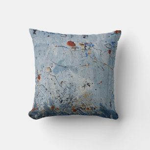 Old Iron Blue Stain Corrode Cushion