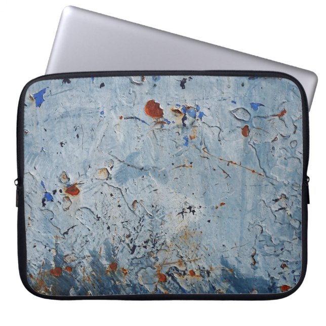 Old Iron Blue Stain Corrode Laptop Sleeve (Front)