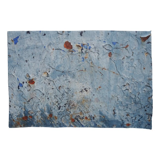 Old Iron Blue Stain Corrode Pillowcase (Front)