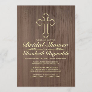 Old Iron Cross Bridal Shower Invitations
