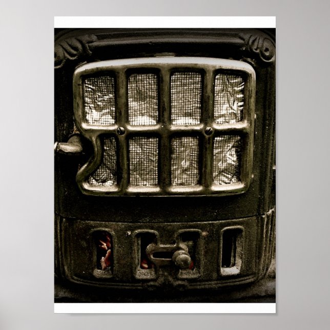Old Iron Parlor Stove Front Poster (Front)