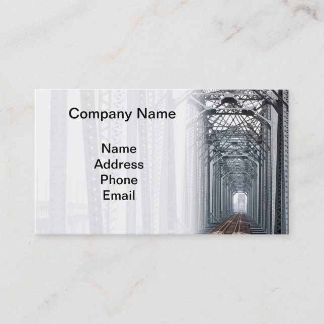 Old Iron Railway Bridge Business Card (Front)