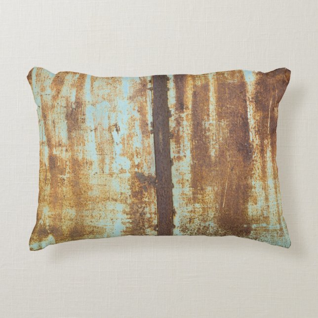 Old Iron Rust: Metal Background Decorative Cushion (Front)