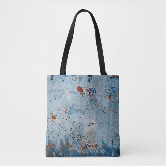 Old iron surface with a blue stain, corrode it.    tote bag (Front)