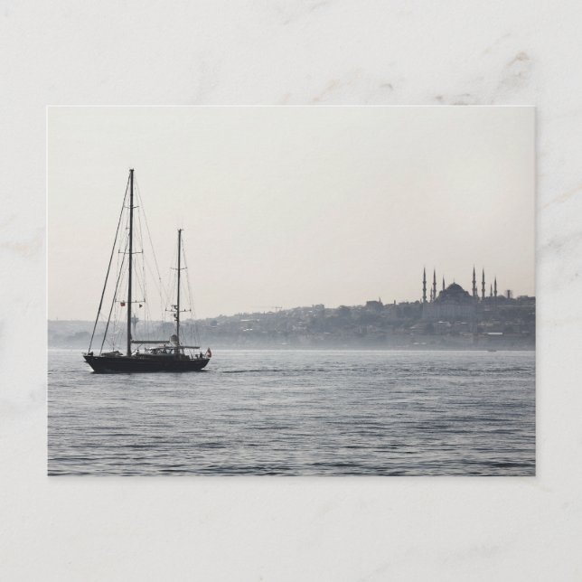 Old Istanbul Sailing Postcard (Front)