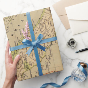 Old Italy Physical Map (1881)  Wrapping Paper