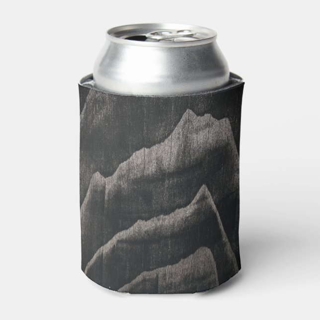 Old Japanese Wood Grain Pattern Can Cooler (Can Front)